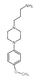 3-[4-(4-甲氧基苯基)-1-哌嗪]-1-丙胺结构式