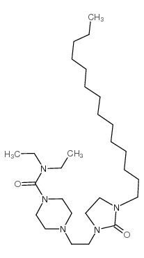 N,N-diethyl-4-[2-(2-oxo-3-tetradecylimidazolidin-1-yl)ethyl]piperazine-1-carboxamide Structure