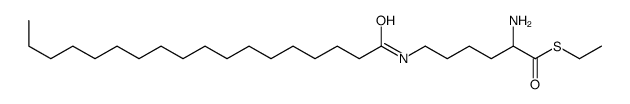 S-ethyl 2-amino-6-(octadecanoylamino)hexanethioate结构式