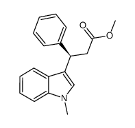 (R)-3-(1-甲基-1H-吲哚-3-基)-苯基丙酸甲酯结构式