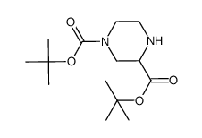 哌嗪二叔丁基-1,3-二羧酸酯结构式