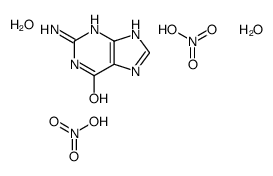 2-amino-3,7-dihydropurin-6-one,nitric acid,dihydrate结构式