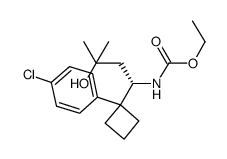 {(S)-1-[1-(4-Chloro-phenyl)-cyclobutyl]-3-hydroxy-3-methyl-butyl}-carbamic acid ethyl ester结构式