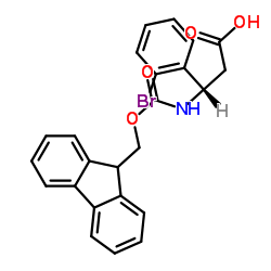 (S)-3-((((9H-FLUOREN-9-YL)METHOXY)CARBONYL)AMINO)-3-(2-BROMOPHENYL)PROPANOIC ACID Structure