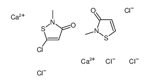 dicalcium,5-chloro-2-methyl-1,2-thiazol-3-one,2-methyl-1,2-thiazol-3-one,tetrachloride Structure