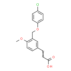 (2E)-3-{3-[(4-Chlorophenoxy)methyl]-4-methoxyphenyl}acrylic acid结构式