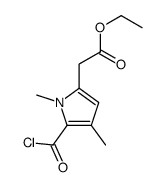 ethyl 2-(5-carbonochloridoyl-1,4-dimethylpyrrol-2-yl)acetate Structure