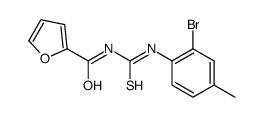 N-[(2-bromo-4-methylphenyl)carbamothioyl]furan-2-carboxamide结构式