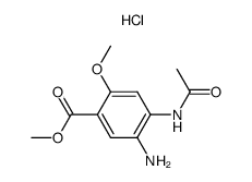 Methyl 2-methoxy 4-acetamino 5-amino benzoate hydrochloride Structure