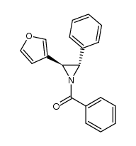 (2S,3S)-2-(3-furyl)-3-phenyl-1-benzoylaziridine结构式