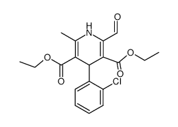 diethyl 2-methyl-4-(2-chlorophenyl)-6-formyl-1,4-dihydropyridine-3,5-dicarboxylate结构式