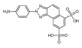 2-(4-aminophenyl)-2H-naphtho[1,2-d]triazole-6,8-disulphonic acid Structure