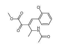 4-Acetamido-3-(o-chlorobenzyliden)-2-oxopentansaeuremethylester Structure