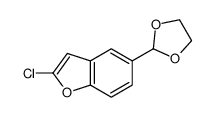 2-chloro-5-(1,3-dioxolan-2-yl)-1-benzofuran Structure
