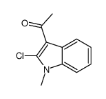 3-乙酰基-2-氯-1-甲基吲哚结构式