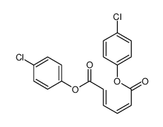 bis(4-chlorophenyl) hexa-2,4-dienedioate Structure
