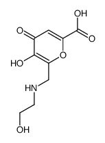5-hydroxy-6-[(2-hydroxyethylamino)methyl]-4-oxopyran-2-carboxylic acid Structure