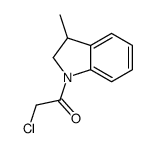 (9ci)-1-(氯乙酰基)-2,3-二氢-3-甲基-1H-吲哚结构式