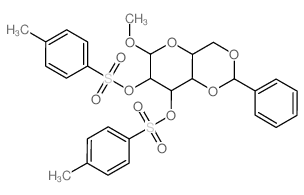 4,6-O-Benzylidene-alpha-D-glucopyranoside methyl bis(4-methylbenzenesulphonate) Structure