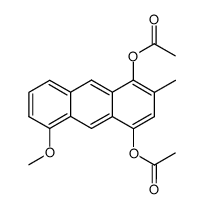 1,4-diacetoxy-5-methoxy-2-methylanthracene结构式