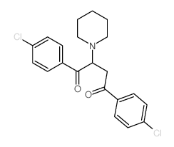 1,4-bis(4-chlorophenyl)-2-(1-piperidyl)butane-1,4-dione结构式