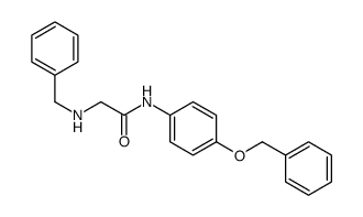 N-[4-(PHENYLMETHOXY)PHENYL]-2-[(PHENYLMETHYL)AMINO]-ACETAMIDE结构式