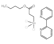 butyl 3-(trichlorostannyl)propanoate compound with 2,2'-bipyridine (1:1) (en) Structure