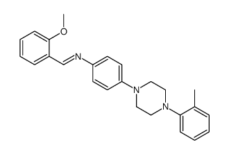 1-(2-methoxyphenyl)-N-[4-[4-(2-methylphenyl)piperazin-1-yl]phenyl]methanimine结构式