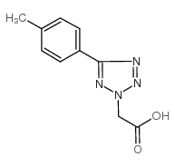 [5-(4-甲基苯基)-2H-四唑-2-基]乙酸结构式