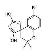 6-bromo-2,2-dimethylspiro[3H-chromene-4,5'-imidazolidine]-2',4'-dione结构式