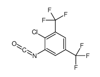 2-chloro-1-isocyanato-3,5-bis(trifluoromethyl)benzene Structure