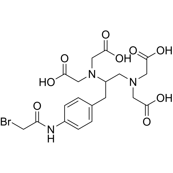 外消旋(溴乙酰胺基苯基甲基)乙二胺四乙酸结构式