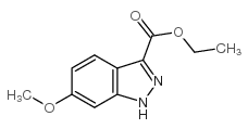 6-甲氧基-1H-吲唑-3-羧酸乙酯结构式