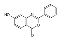 7-hydroxy-2-phenyl-3,1-benzoxazin-4-one结构式