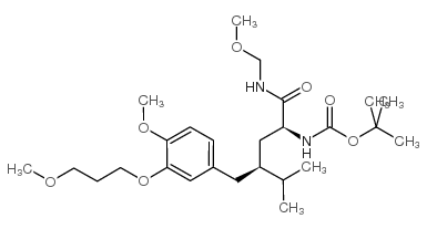 [(1S,3S)-3-[4-甲氧基-3-(3-甲氧基丙氧基)苄基]-1-[(甲氧基甲基氨基)羰基]-4-甲基戊基]氨基甲酸叔丁酯结构式