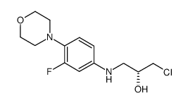 N-[3-chloro-2-(R)-hydroxypropyl]-3-fluoro-4-(morpholin-4-yl)aniline Structure