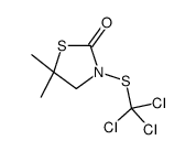 5,5-dimethyl-3-(trichloromethylsulfanyl)-1,3-thiazolidin-2-one结构式