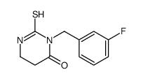 3-[(3-fluorophenyl)methyl]-2-sulfanylidene-1,3-diazinan-4-one结构式