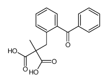 2-[(2-benzoylphenyl)methyl]-2-methylpropanedioic acid Structure