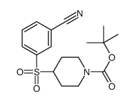 4-(3-氰基苯磺酰基)-哌啶-1-羧酸叔丁酯结构式