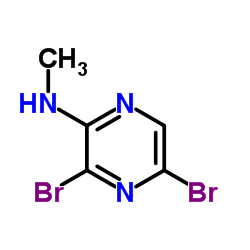 3,5-二溴-N-甲基吡嗪-2-胺结构式
