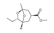 (1RS,3SR,5SR,7SR)-7-Ethyl-5-methyl-6,8-dioxabicyclo<3.2.1>octan-3-carbonsaeure-methylester Structure
