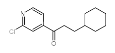 1-(2-CHLORO-PYRIDIN-4-YL)-3-CYCLOHEXYL-PROPAN-1-ONE结构式