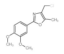 4-(氯甲基)-2-(3,4-二甲氧基苯基)-5-甲基噁唑结构式