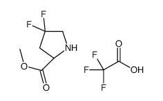 methyl (2S)-4,4-difluoropyrrolidine-2-carboxylate,2,2,2-trifluoroacetic acid Structure
