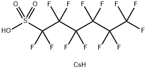 1-Hexanesulfonic acid, 1,1,2,2,3,3,4,4,5,5,6,6,6-tridecafluoro-, cesium salt (1:1) Structure