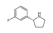 (R)-2-(3-氟苯基)吡咯烷结构式