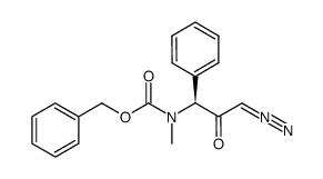 phenylmethyl [(1S)-3-diazo-2-oxo-1-phenylpropyl]methylcarbamate结构式