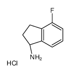 4-Fluoro-2,3-dihydro-1H-inden-1-amine hydrochloride Structure