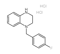 1-(4-氟-苄基)-1,2,3,4-四氢-喹噁啉双盐酸盐结构式